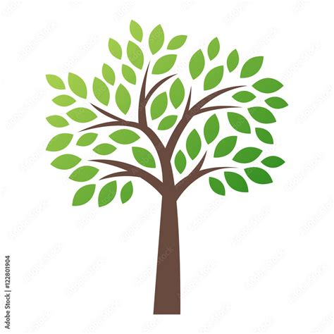 stylized vector tree logo icon vector de stock adobe stock