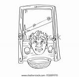 Guillotine Cartoon Outline Vector Illustration Shutterstock Preview sketch template