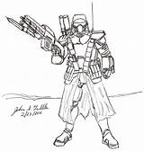 Wars Star Coloring Pages Trooper Clone Commando Arc Bounty Hunter Getcolorings Template Getdrawings sketch template