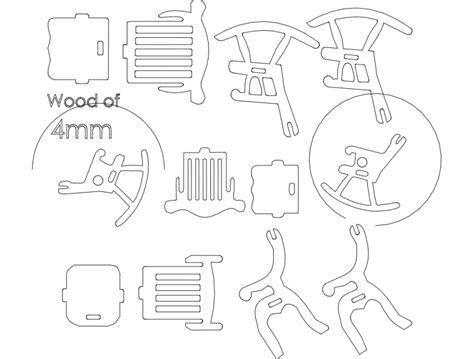 Chair 3d Puzzle Free Dxf File Free Download Dxf Patterns