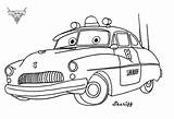 Coloring Sheriff Cars Printable Disney Mater Pixar Tow Hit Truck Movie sketch template