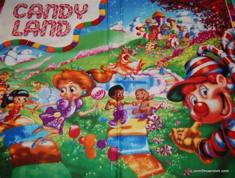 retro hasbro candyland game board kids panel cotton fabric quilt fabric