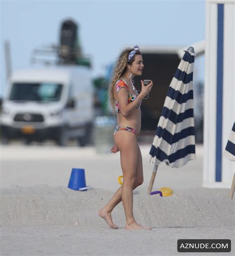 Chelsea Leyland Sexy And Topless With Some Skimpy Bikini Bottoms On