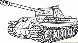 Tank Coloring Army Panther German Pages Tanks Color Military Pdf Coloringpages101 sketch template