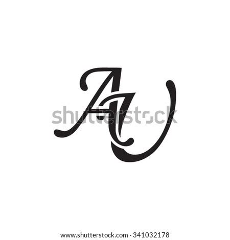 au initial monogram logo stock vector illustration  shutterstock