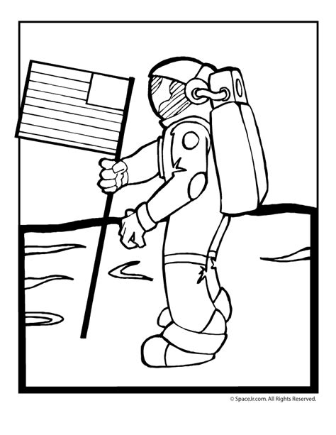 astronaut coloring sheet coloring home