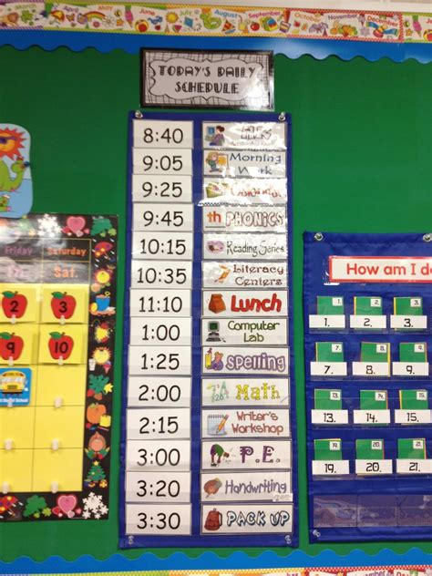visual schedule classroom schedule classroom  classroom