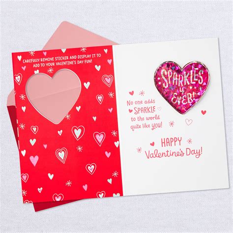 sparkles  granddaughter valentines day card  sticker