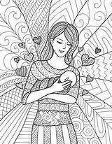 Baby Mom Coloring Pages Mother Child Holding Adult Printable Getcolorings Color Print Getdrawings Colorings Welcome sketch template