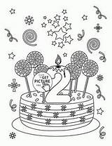 Coloring Birthday Pages 2nd Happy Kids Printable Anniversaire Coloriage Cards Wuppsy Colouring Cousin Ans 5th Adult Train Holiday Cake Printables sketch template