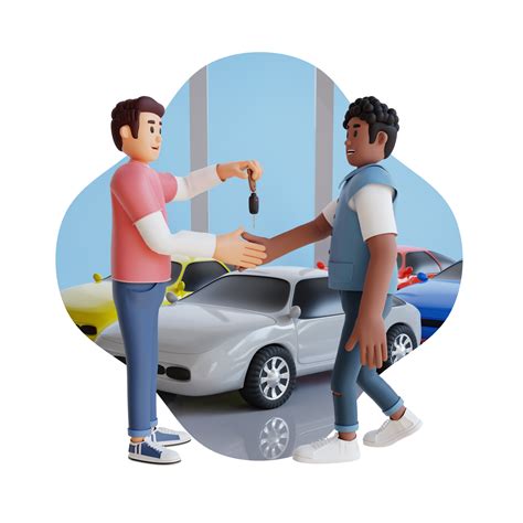 young man giving  rental car key   consumer  character illustration  png