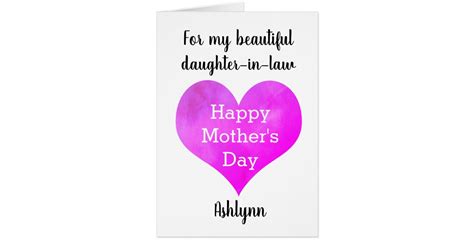 daughter  law mothers day card zazzlecom