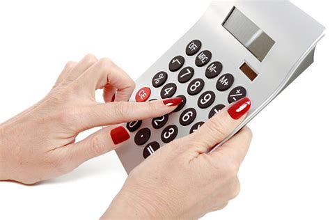 woman hands working  calculator close  stock photo  image  adult adults