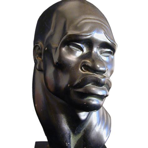 Ceramic African Heads By Fred Press At 1stdibs