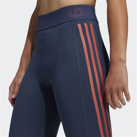 adidas techfit  stripes long leggings blue adidas uk