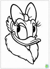 Duck Daisy Coloring Pages Head Donald Mickey Face Printable Mouse Minnie Outline Drawing Print Kids Dinokids Cliparts Clipart Disney Christmas sketch template