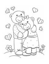 Bears Hugging Coloring Cute Berenstain sketch template