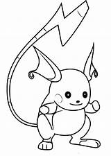 Raichu Pikachu K5worksheets K5 Rachu Greatestcoloringbook Alolan sketch template