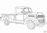 Coloring Pickup Truck Vintage Pages Printable Trucks Cars Drawing Supercoloring Paper Categories sketch template