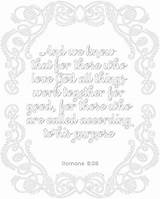 Coloring Pages Romans Bible God Things His Those Who Purpose According Called Together Work Good sketch template