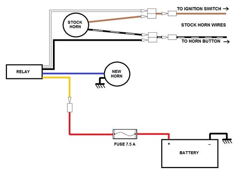 air horn wiring diagram  relay