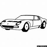 Lamborghini Miura Coloring 1966 Cars Pages Thecolor sketch template