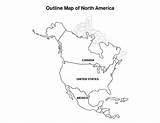 America North Map Printable Coloring Kids Outline Sketch Blank Clipart Maps Pages Usa Canada South Continent Pic Color Mexico Transparent sketch template