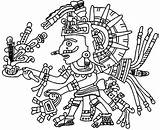 Aztec Coloring Pages Calendar Mayan Drawing Print Sun Xochipilli Tribal Getdrawings Drawings Getcolorings Colouring God Color Line Visit Colorings Warrior sketch template