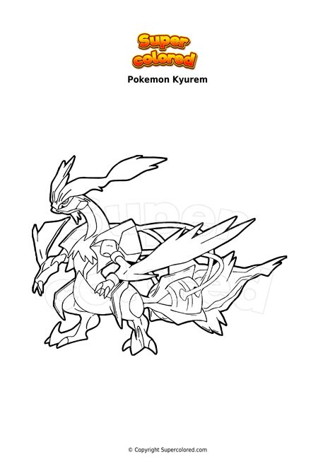 coloring page pokemon kyurem supercoloredcom