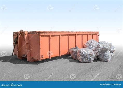 garbage container stock image image  open sack