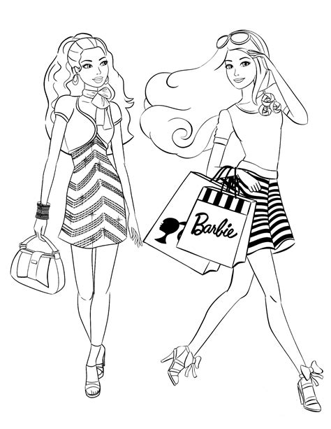 barbie coloring pages print    pictures