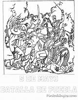Batalla Puebla 1862 sketch template