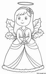 Angel Christmas Coloring Pages Printable Angels Coloriage Colouring Color Sheets Kids Engel sketch template