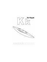 Coloring Handwriting Practice Kayak Key sketch template