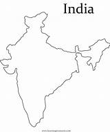India Map Kids Coloring Worksheet Geography Popular sketch template