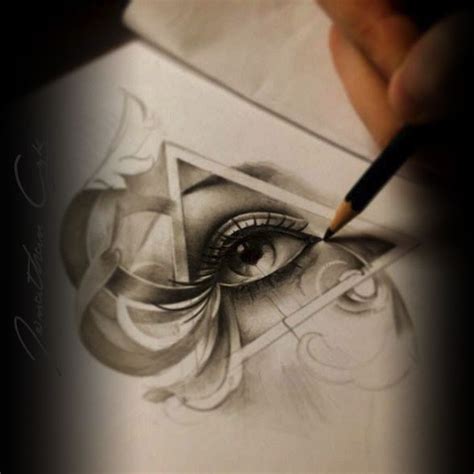 realistic all seeing eye drawing
