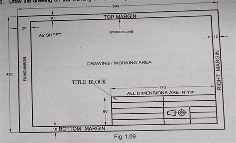 drawing sheet border  title block engineering graphics notes teachmint
