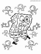 Spongebob Esponja Squarepants Jellyfish Granjero Medusas Pirata sketch template