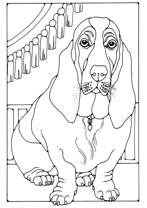 coloring page basset img  dog coloring book puppy coloring