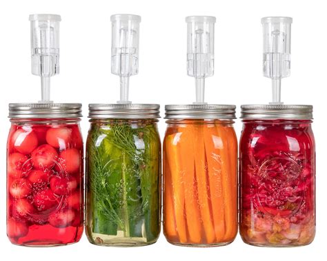 jillmo fermentation kit  wide mouth jars  airlocks  silicone
