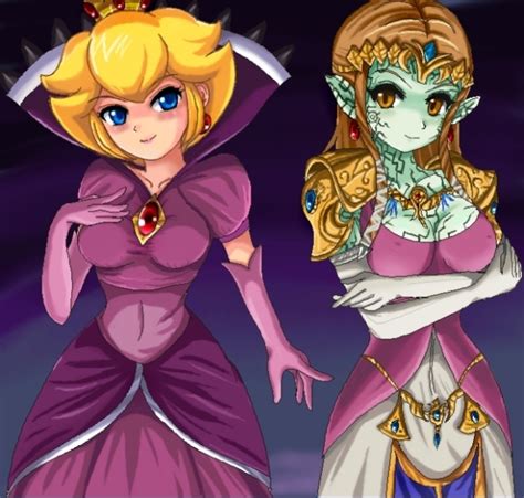 Shadow Queen Peach And Possessed Zelda The Legend Of Zelda