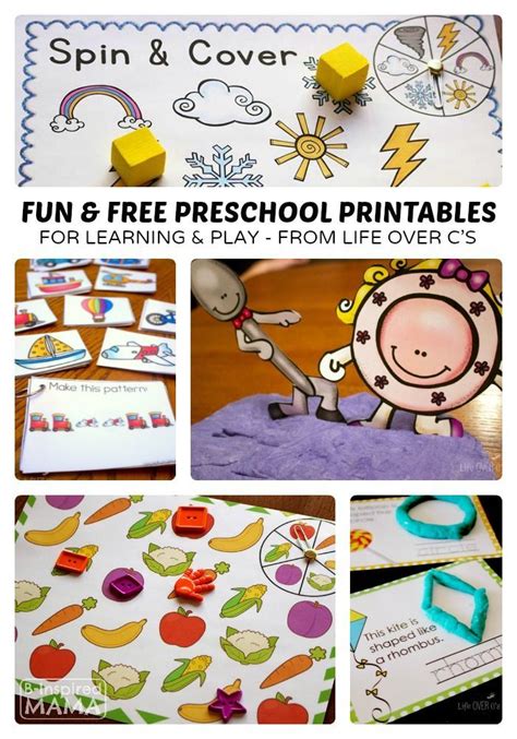 fun   preschool printables  life  cs   inspired