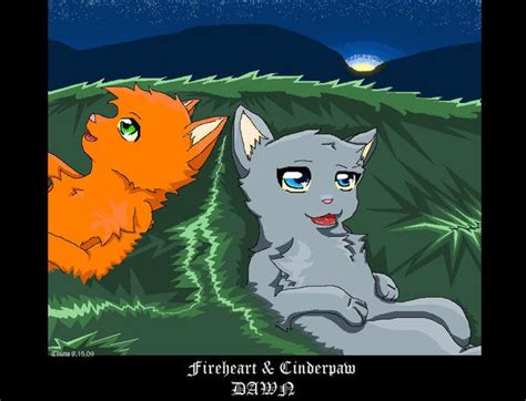 Fireheart And Cinderpaw Dawn By Gaarafoxxd On Deviantart