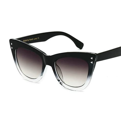 cute sexy retro cat sunglasses women small black white 2018 triangle