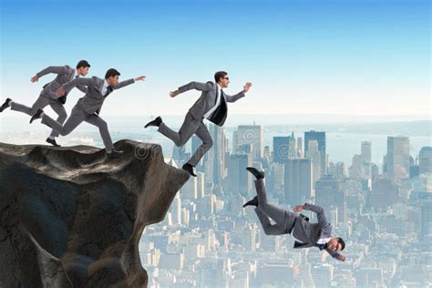 business people falling   cliff stock image image