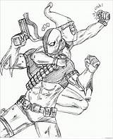 Deadpool Deathstroke Chibi Coloring sketch template