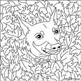 Coloring Nicole Pages Dog September Florian Created Friends Autumn Color Tuesday sketch template