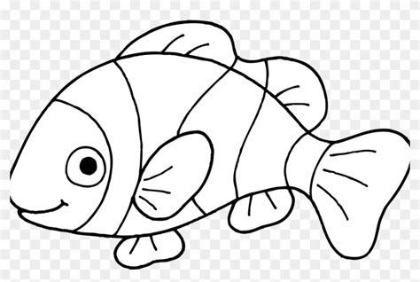 clown fish coloring page  printable pages  kids fish black