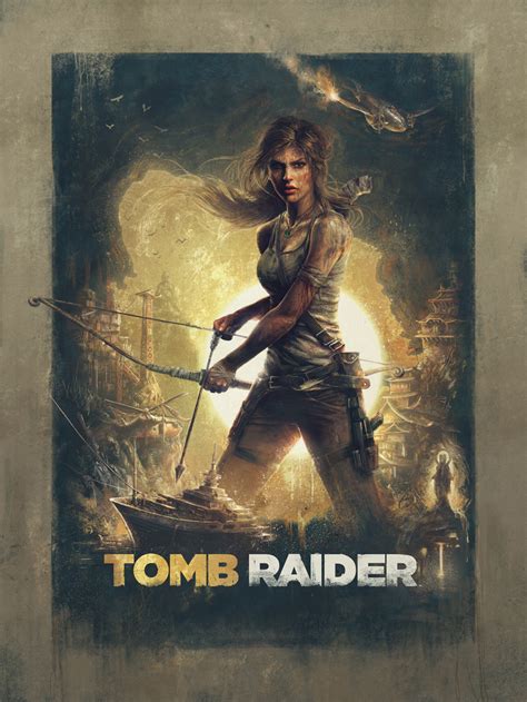 tomb raider official poster illustrated by sam spratt