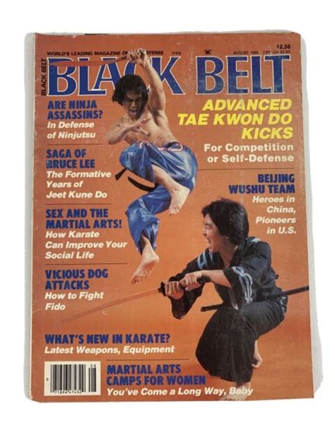 Black Belt Magazine 8 86 1986 Aug Saga Bruce Lee Sex Martial Arts